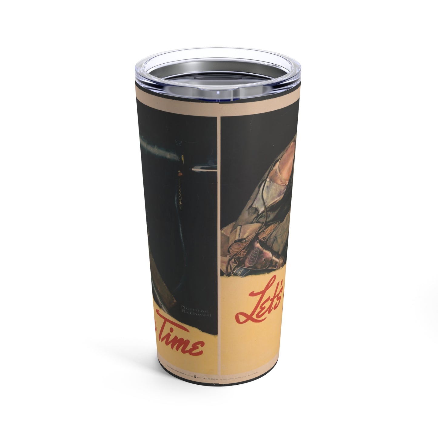 Vintage Military Poster 20oz Insulated Stainless Steel Tumbler - Old School Male 