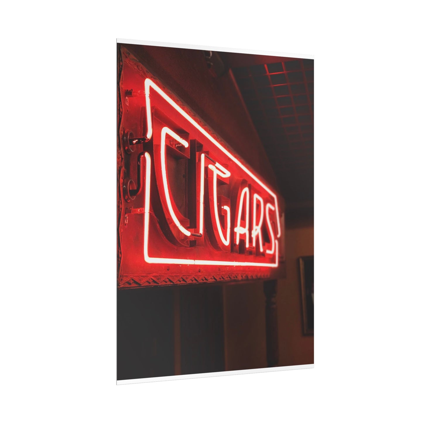 Neon Cigar Sign Poster