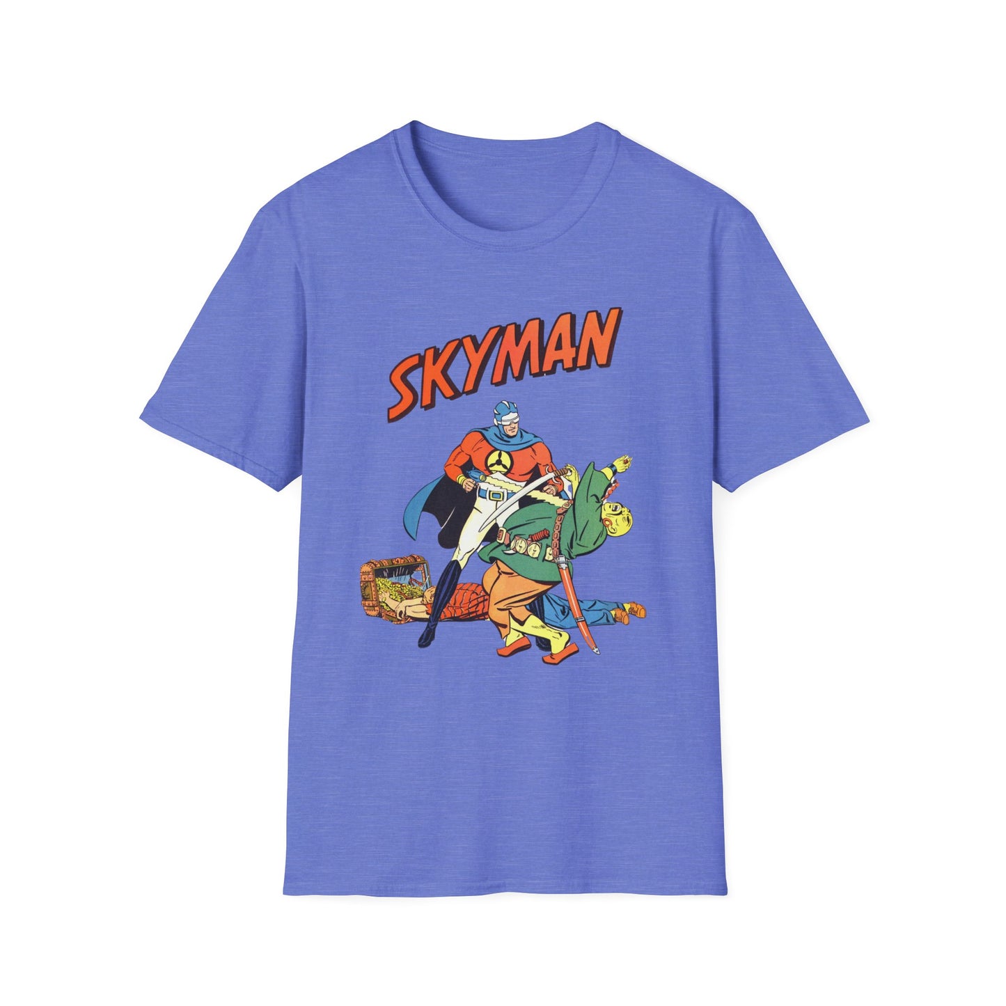 Vintage Comic T-Shirt: 100% Cotton Skyman Graphic Tee for Nostalgic Comic Fans