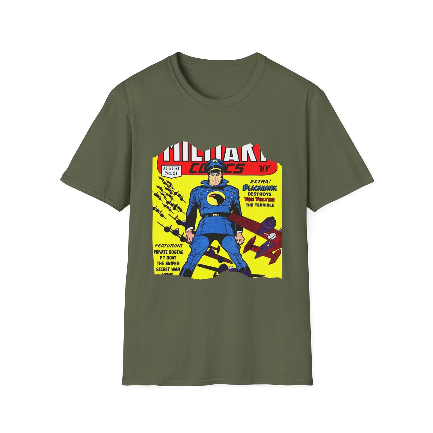 Vintage-Inspired Comic Cover Unisex Softstyle Tee - Old School Male 