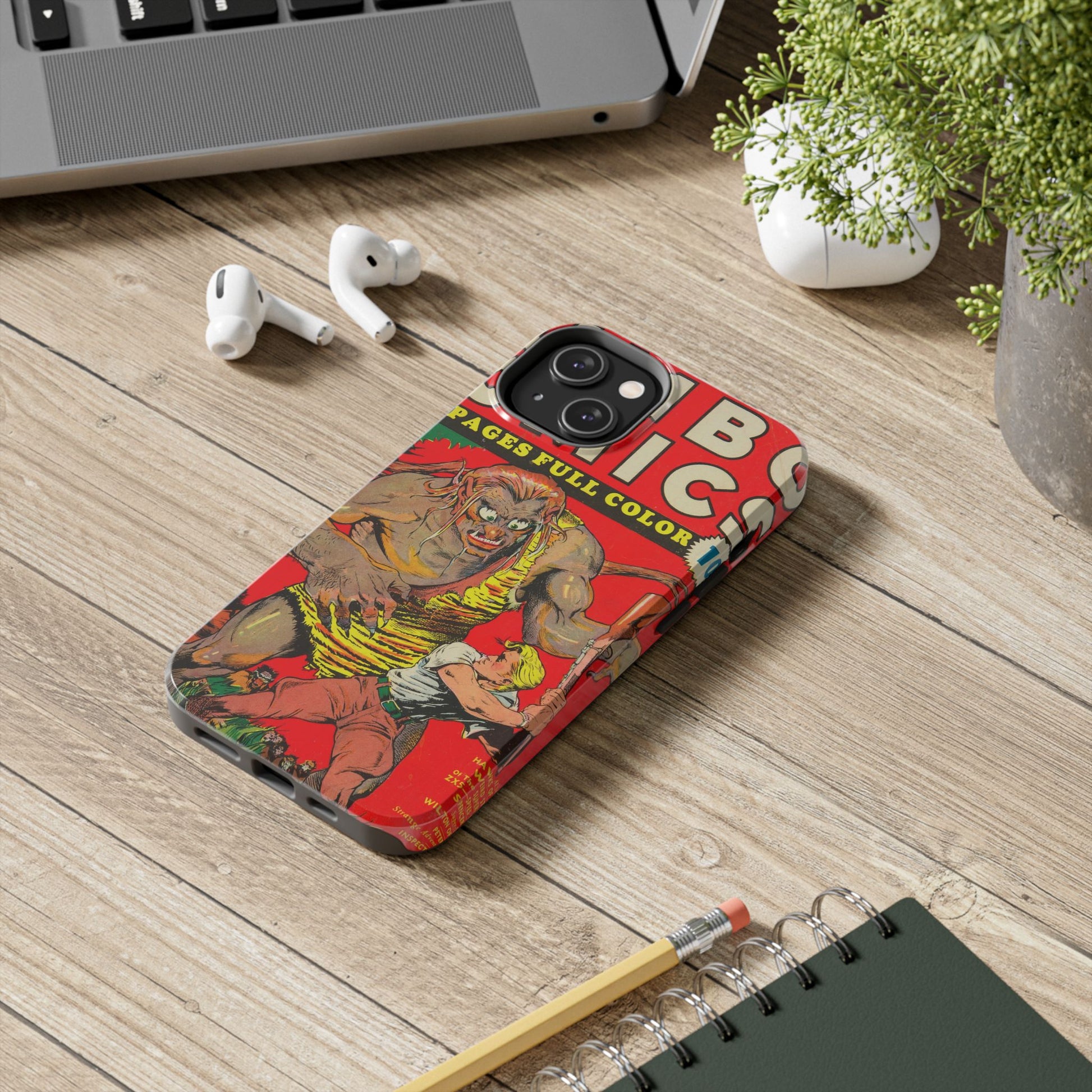 Vintage-Inspired Comic Book Tough Phone Cases - Old School Male 