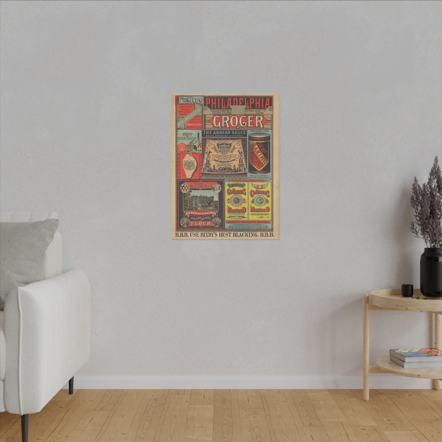 Vintage Grocery Store Canvas Art Print