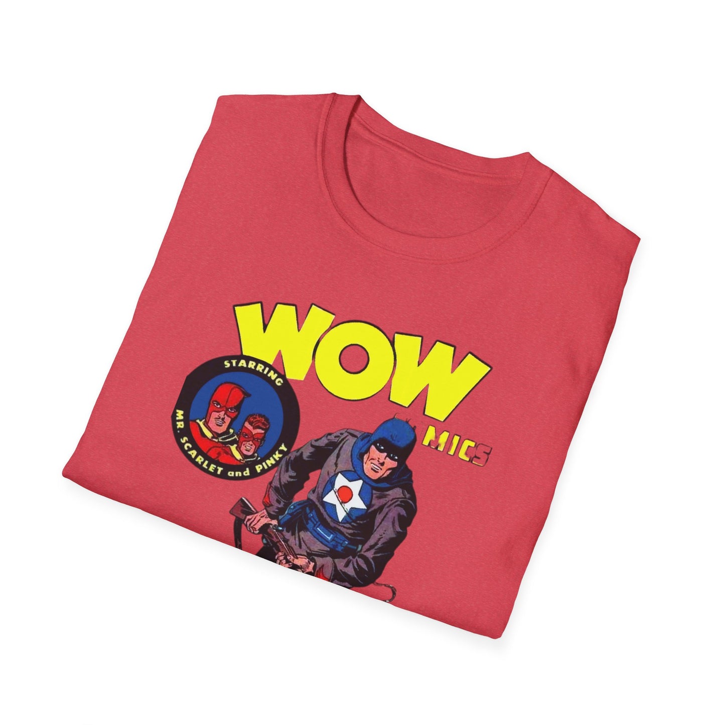 Retro Wow Comics T-Shirt - 100% Cotton, Classic Fit, Perfect for Comic Enthusiasts