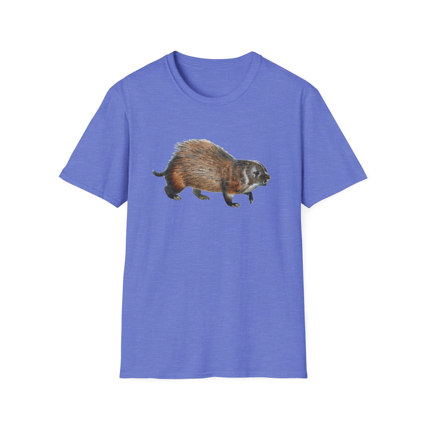 Vintage-inspired Unisex Soft Cotton Beaver Tee - Old School Male 