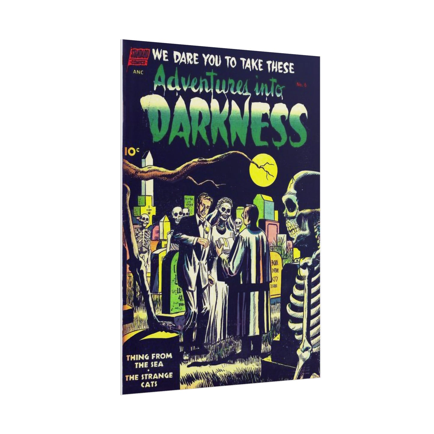 Retro Standard Comics Adventures in Darkness Comic Cover Poster