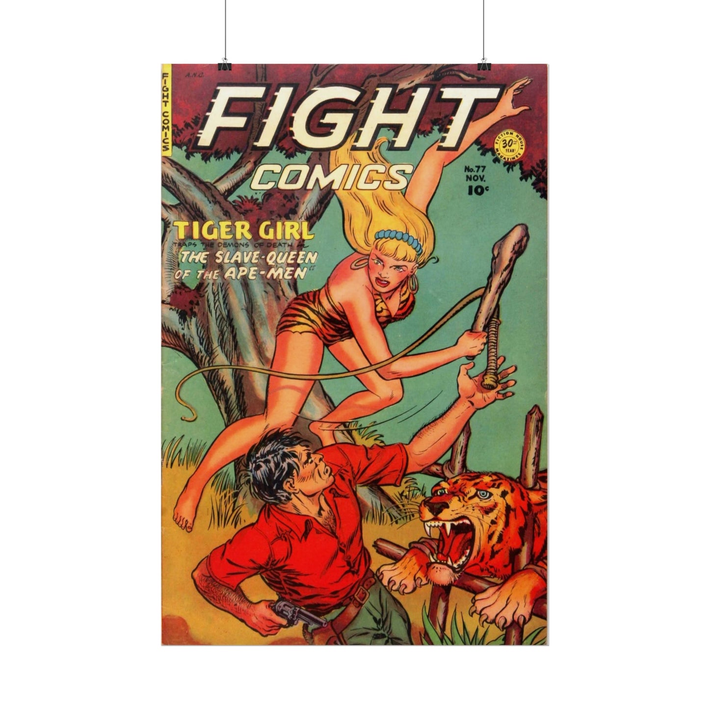 Vintage Fight Comics Rolled Poster