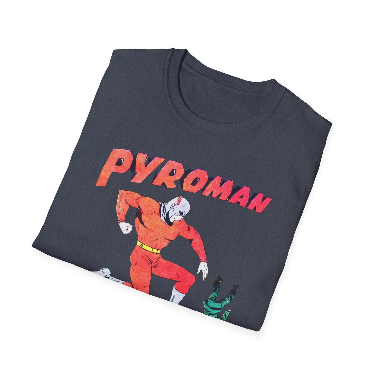 Retro Pyroman Comic Character T-Shirt - 100% Cotton, Classic Fit, Perfect for Comic Fans