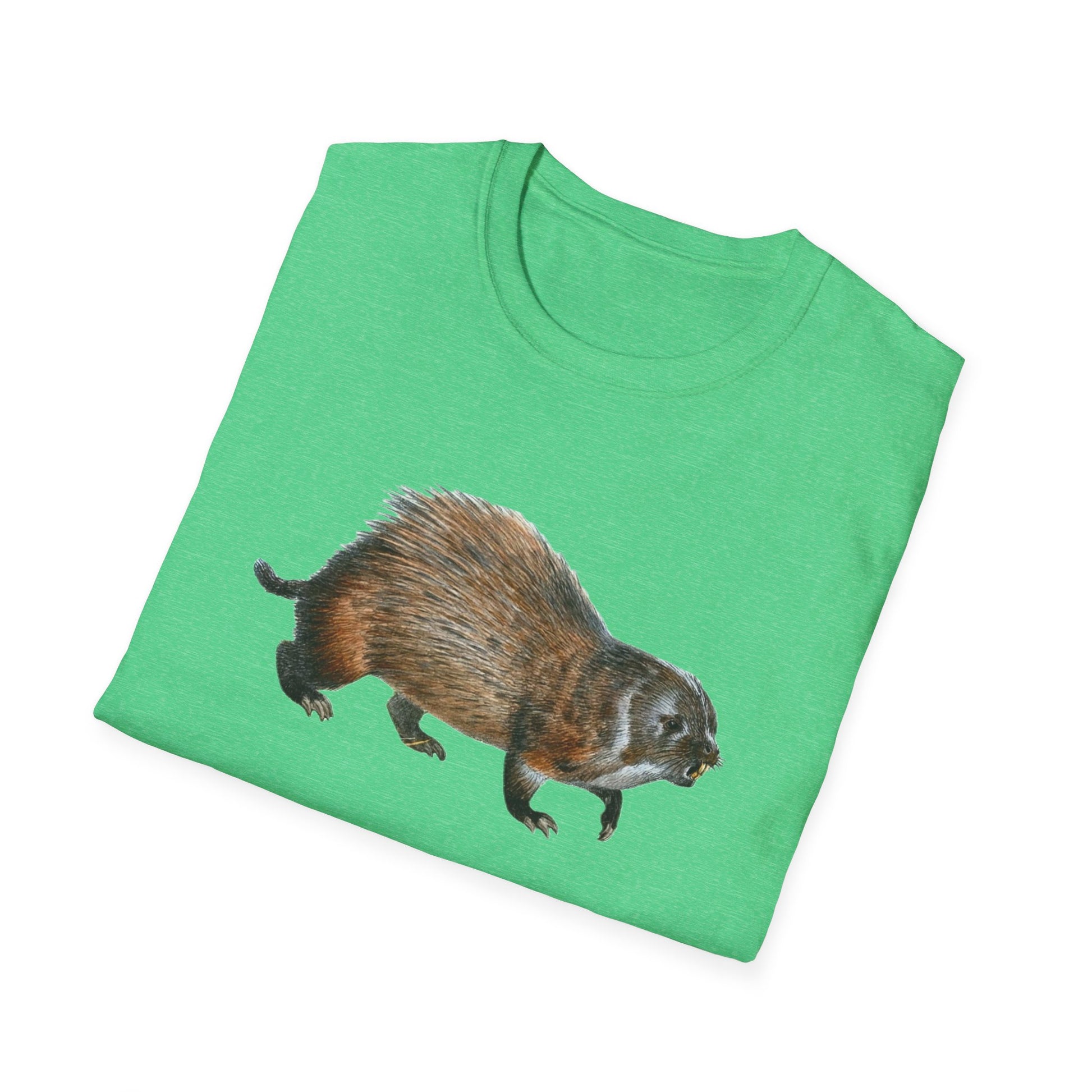 Vintage-inspired Unisex Soft Cotton Beaver Tee - Old School Male 