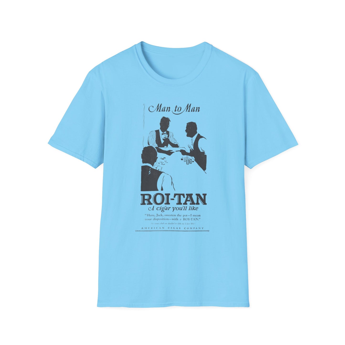 Light Up Your Style: Vintage Roi-Tan Cigar T-Shirt For Laid-Back Loungers!