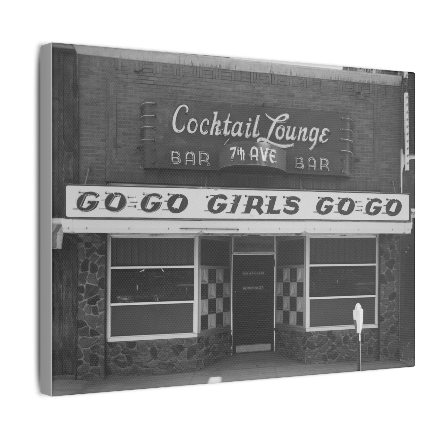 Retro Cocktail Lounge Canvas Print - Old School Male 