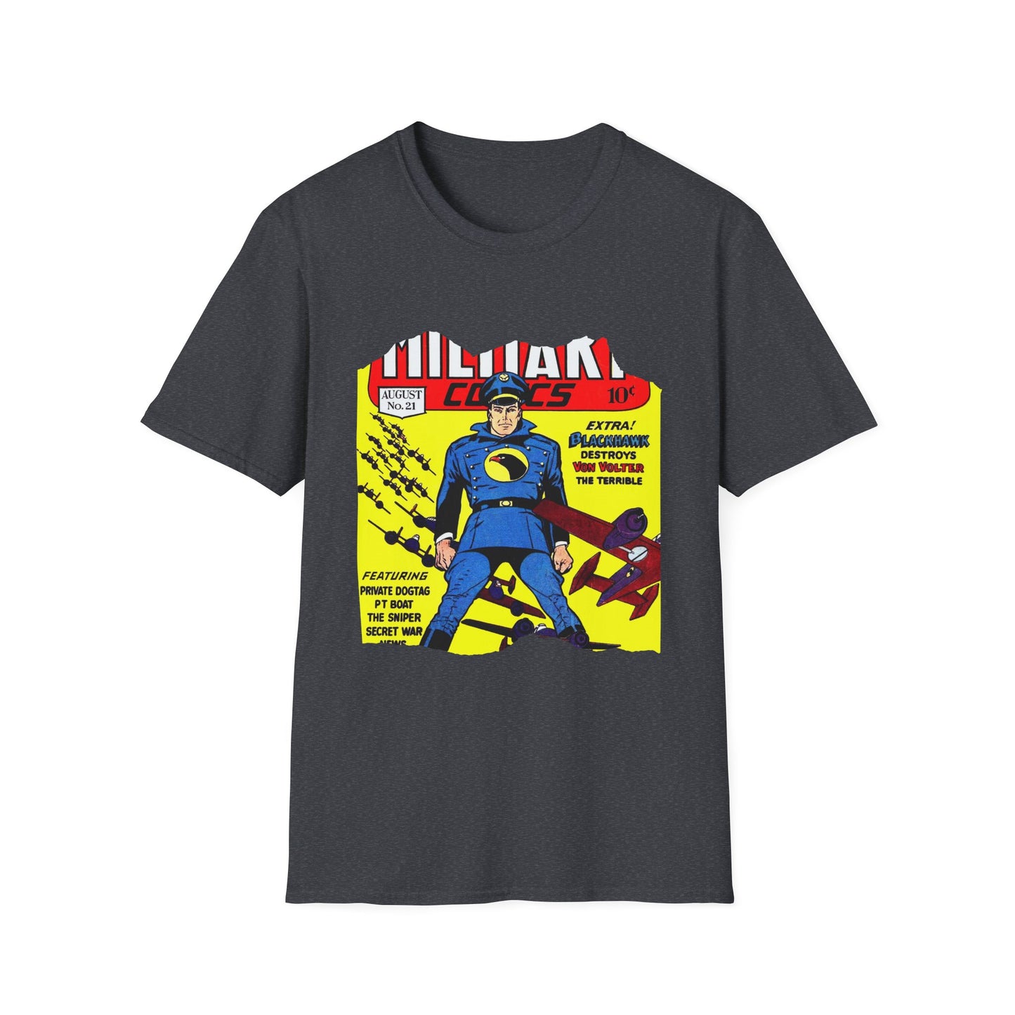 Vintage-Inspired Comic Cover Unisex Softstyle Tee - Old School Male 