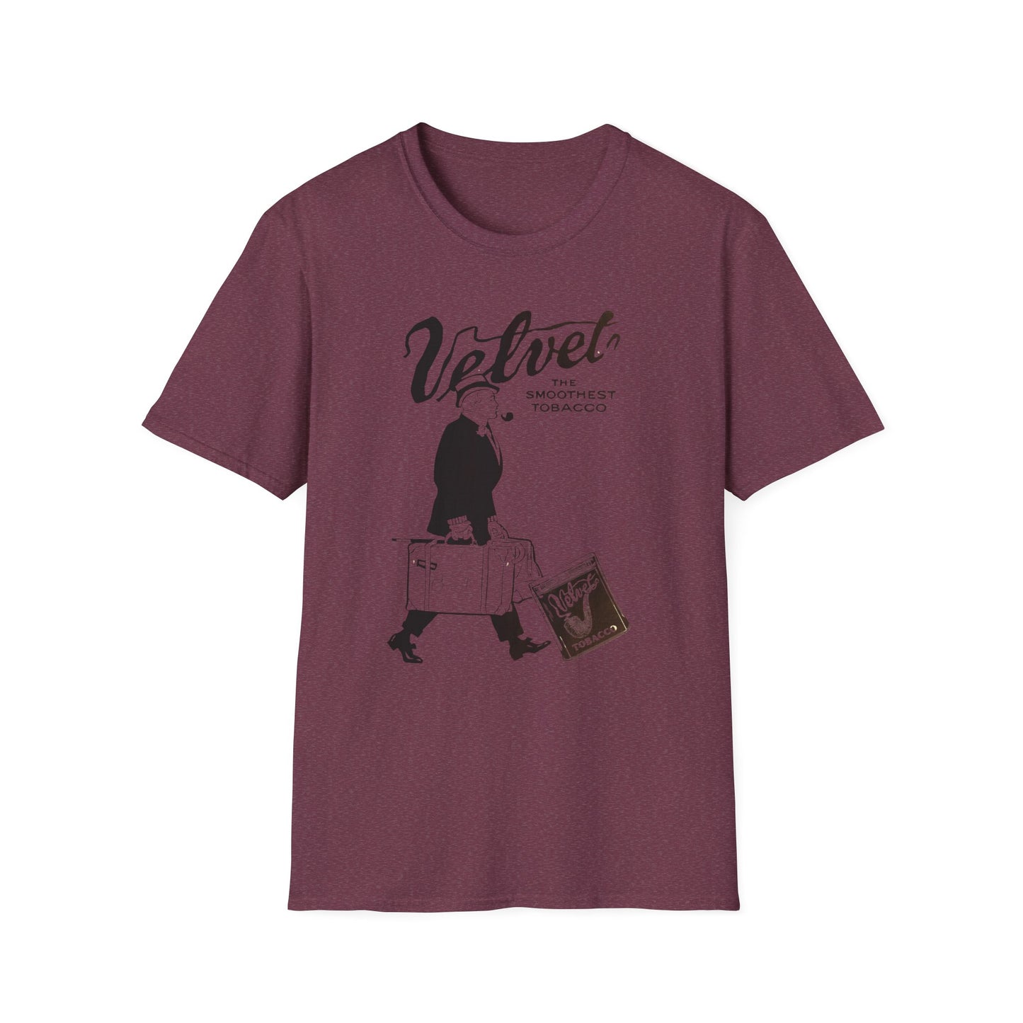 Vintage Velvet Tobacco Ad Unisex T-Shirt - Retro Style, 100% Soft Cotton, Classic Fit