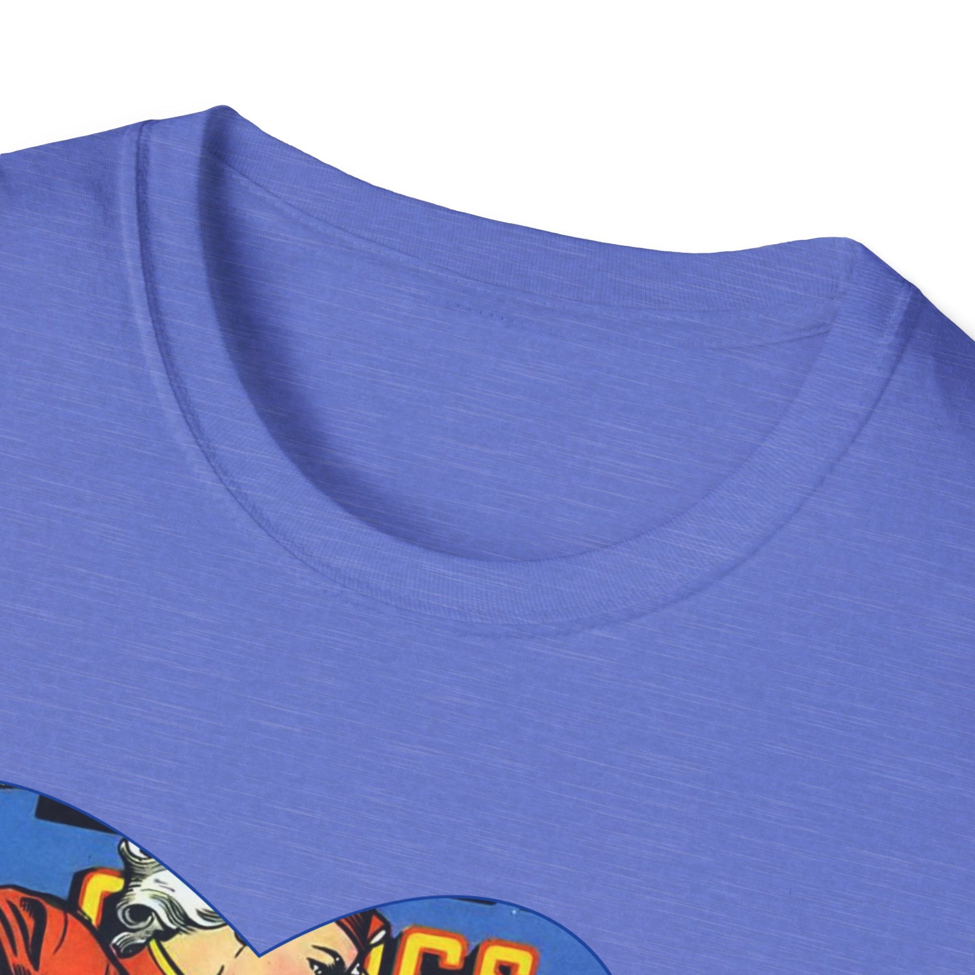 Vintage Comic Book Cover Unisex Softstyle Tee - Old School Male 