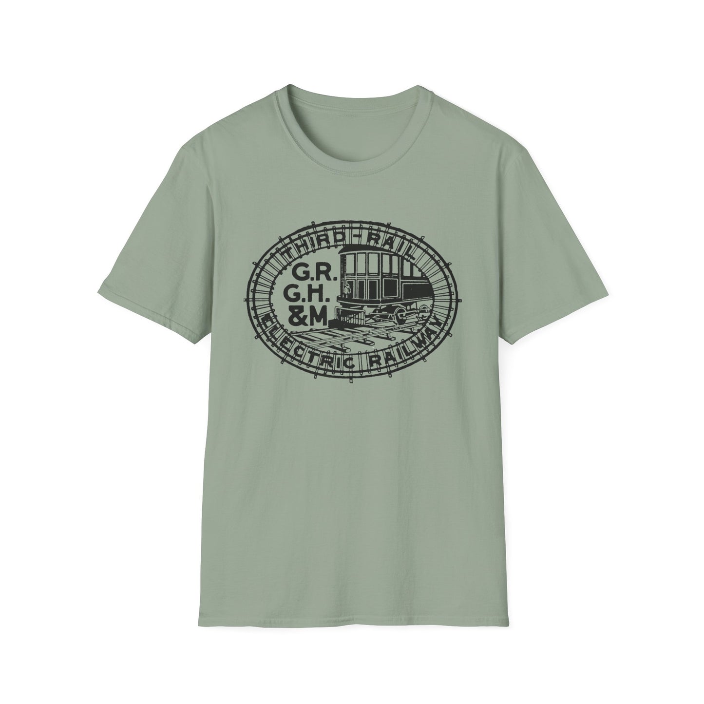 All Aboard The Style Express! Vintage Railroad Logo T-Shirt - 100% Cotton Comfort for Train Lovers!