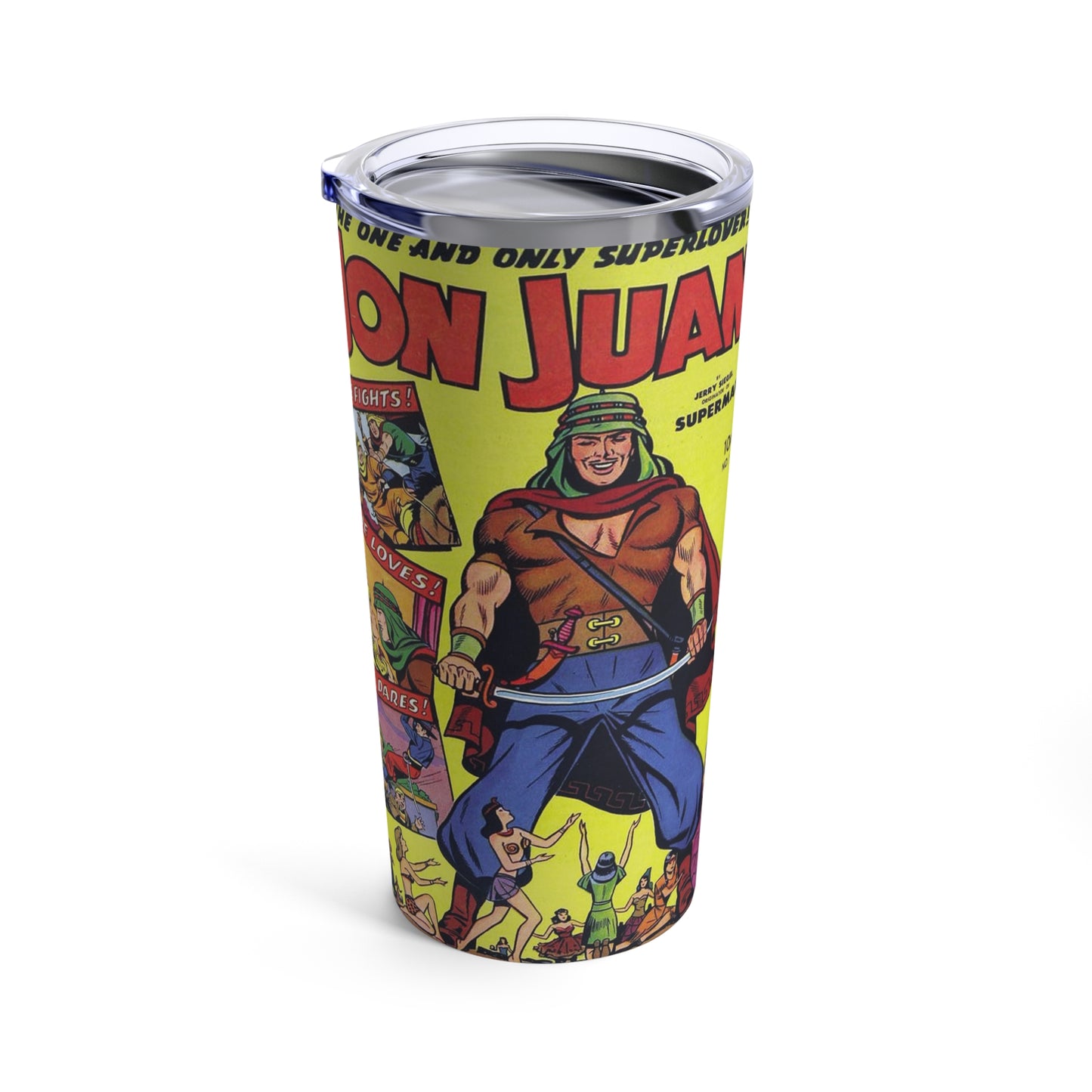 Tumbler Retro Comic Book Cover 20oz - Old School Male 