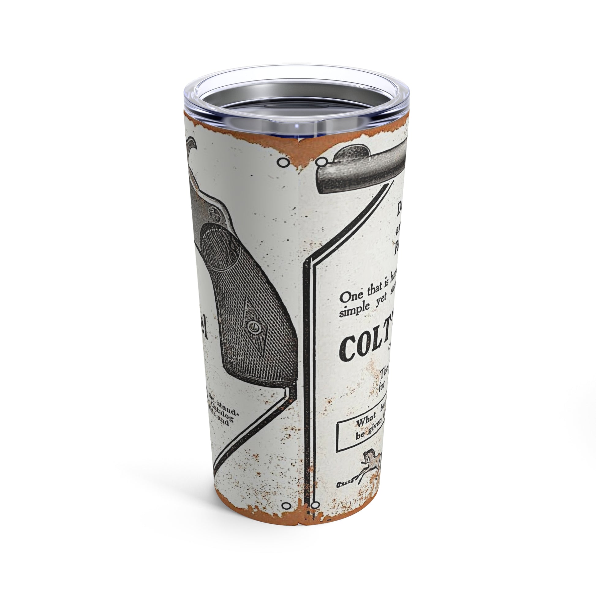 Classic Firearm-Themed Insulated Tumbler 20oz - Old School Male 