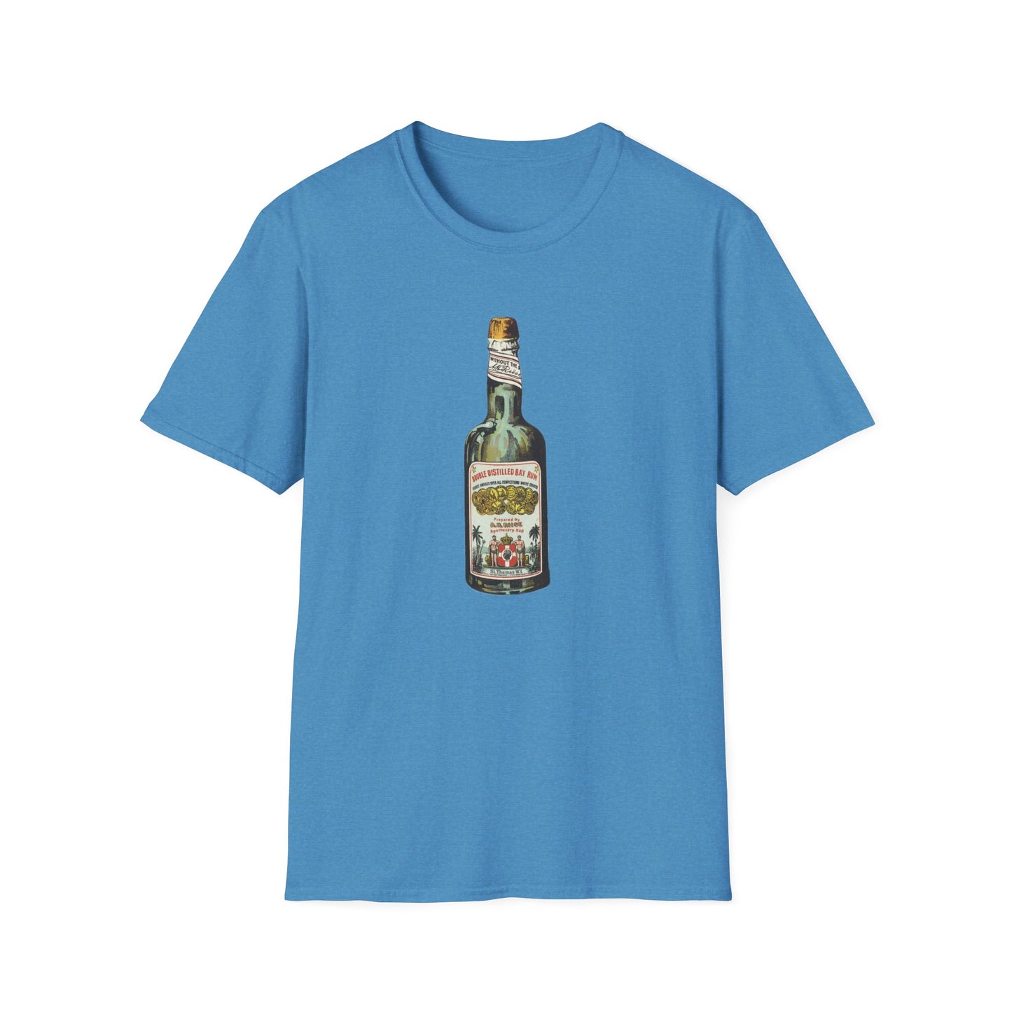 Retro Rum Bottle Graphic Tee - Old School Male 