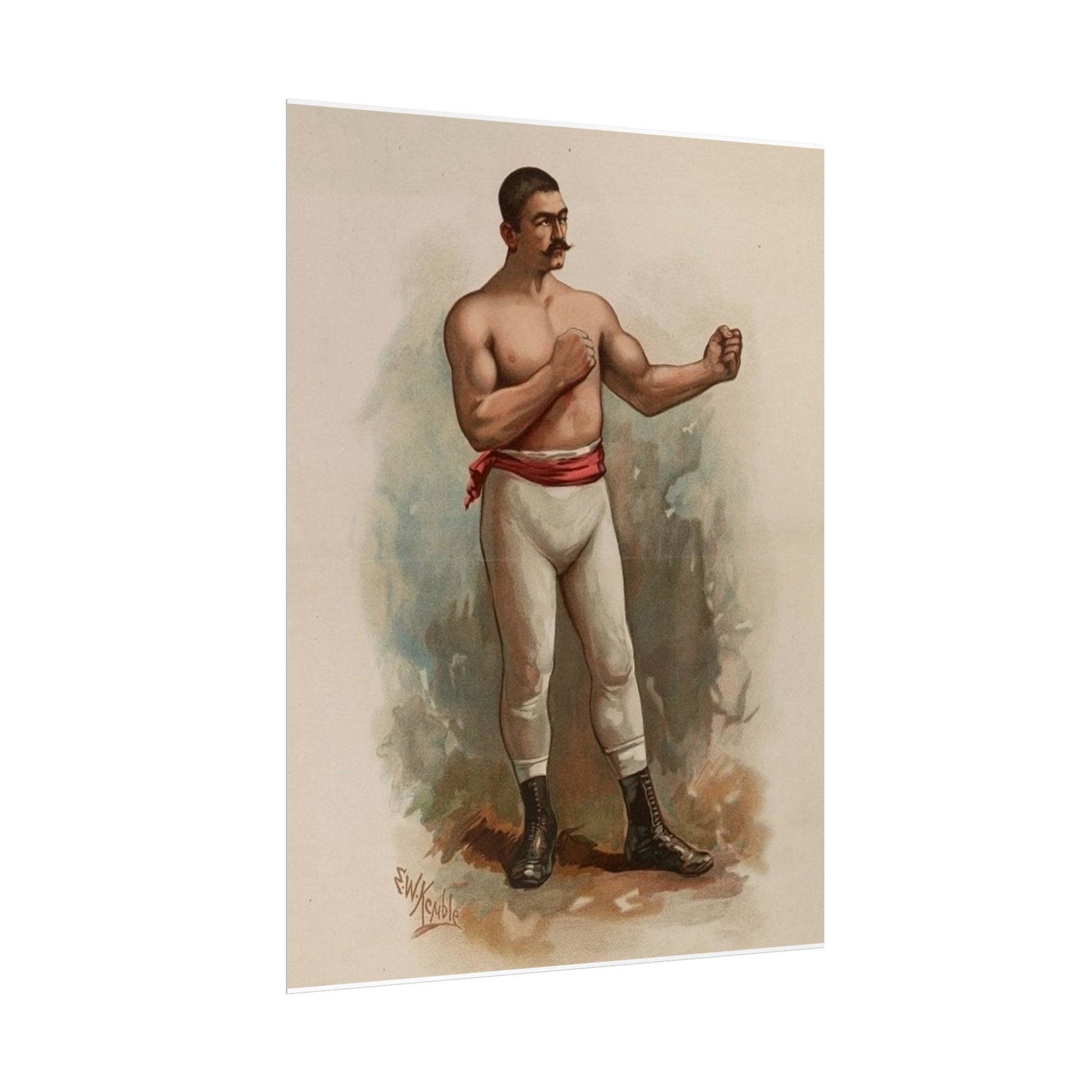 Vintage Champion Pugilist John Sullivan Poster - Old School Male 