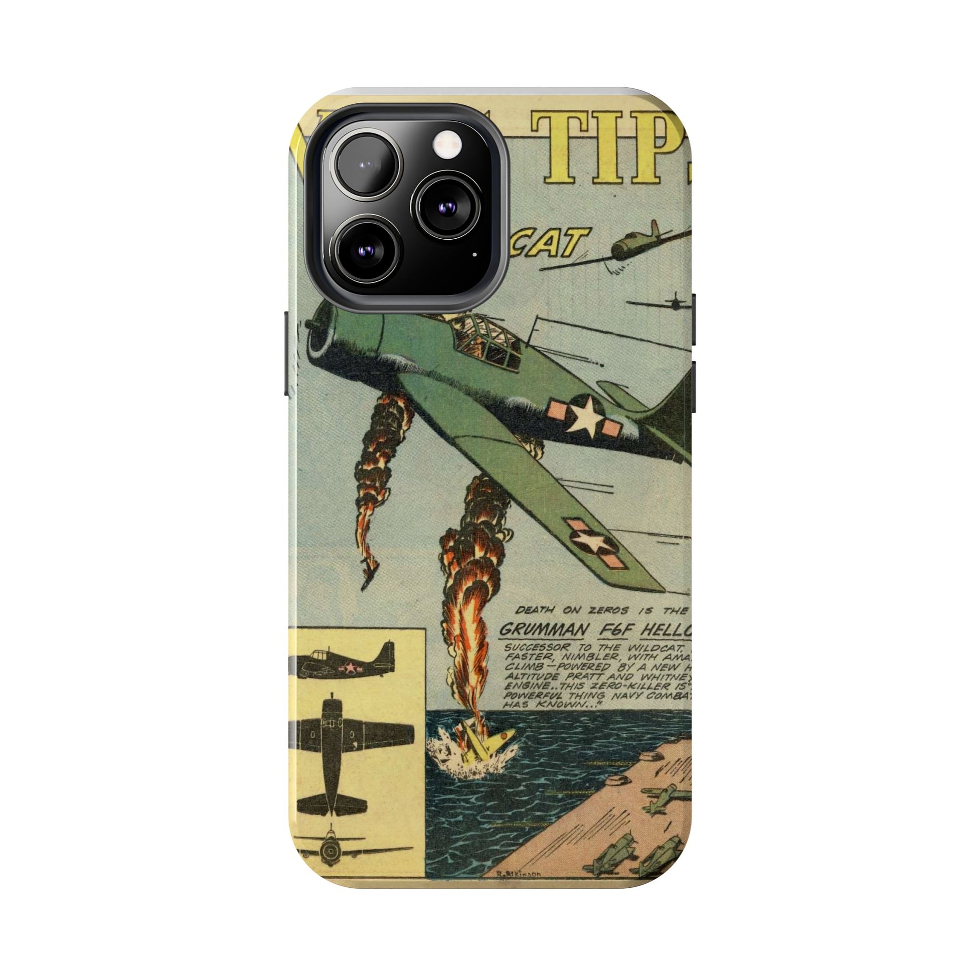 Retro Wings Comic Page Tough Phone Cases - Old School Male 