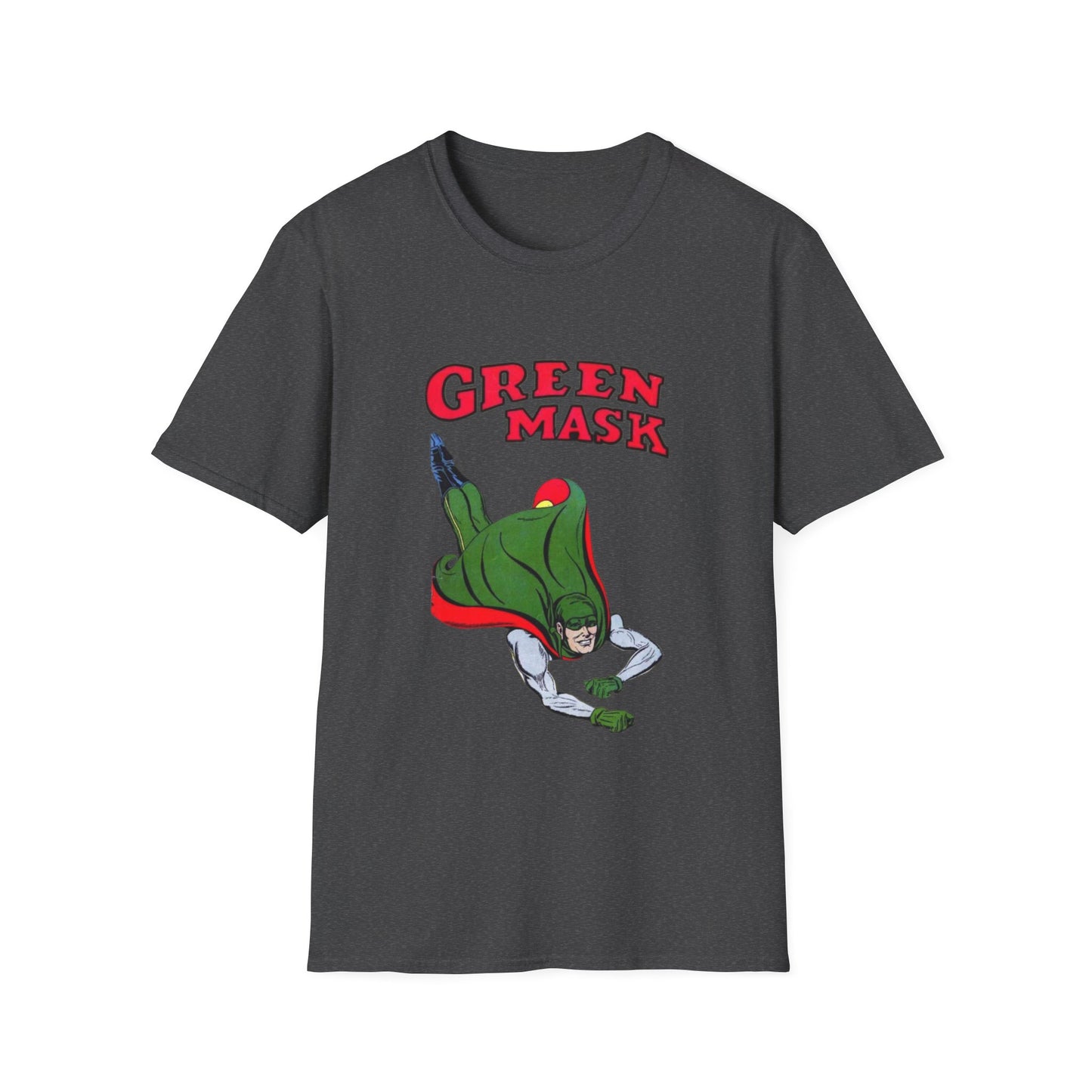 Retro Green Mask Comic Character T-Shirt - 100% Cotton, Classic Fit, Perfect for Fans