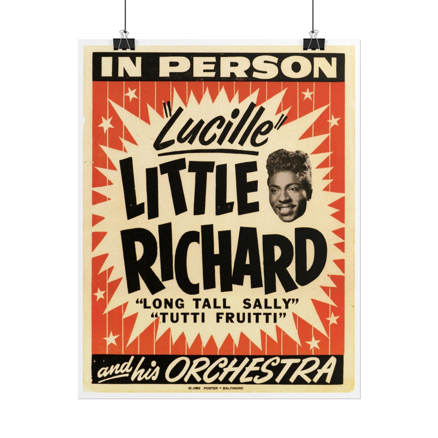 Retro Little Richard Concert Poster Poster Print