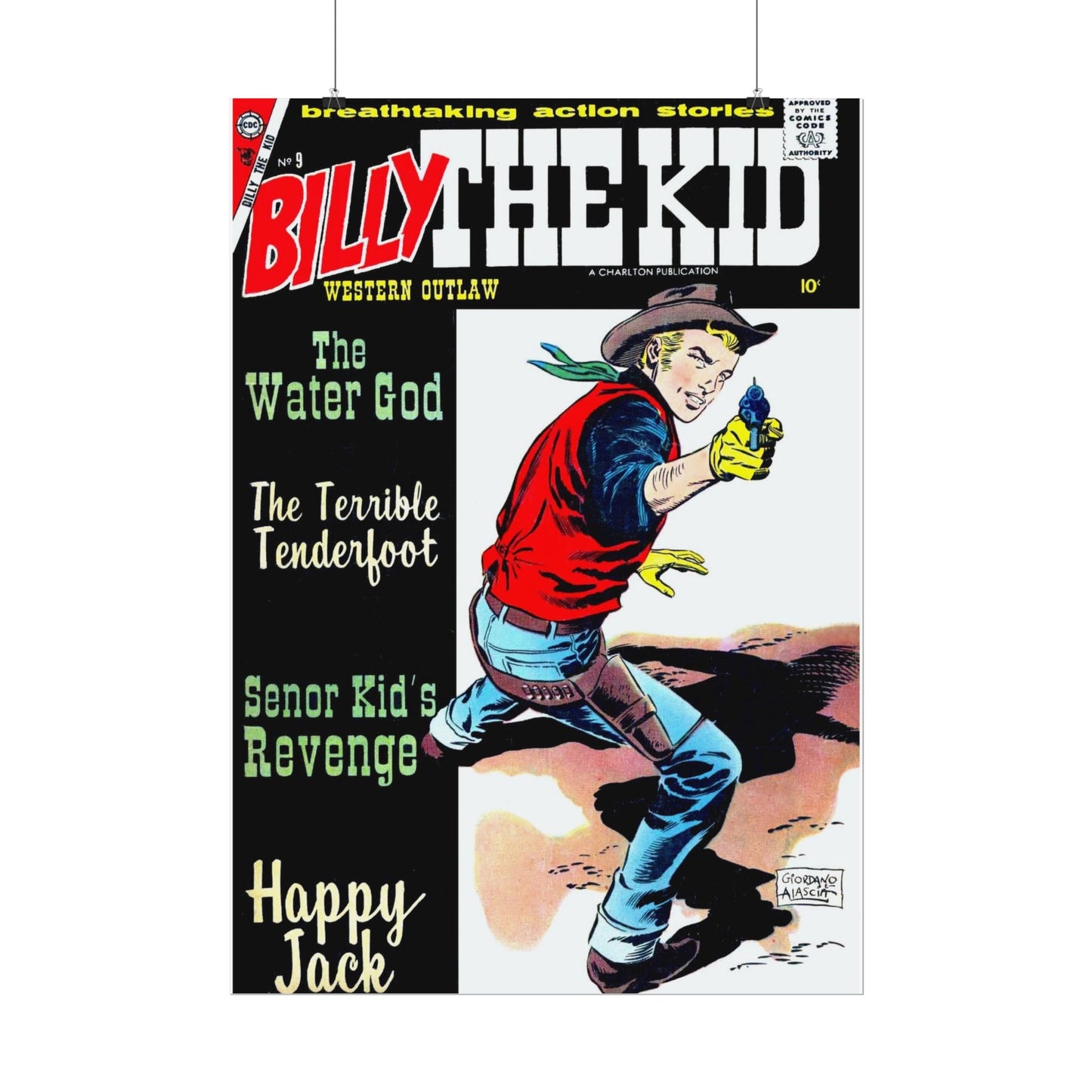 1950s Billy the Kid Comic Cover Poster