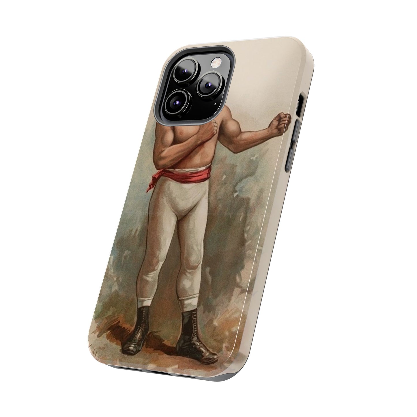 Retro Boxer Graphic Heavy-Duty Phone Cases - Old School Male 