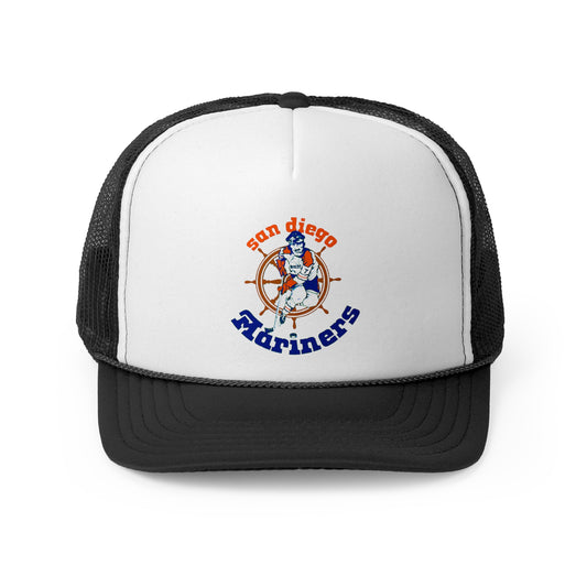 San Diego Mariners Hockey Team Trucker Cap - Old School Male 