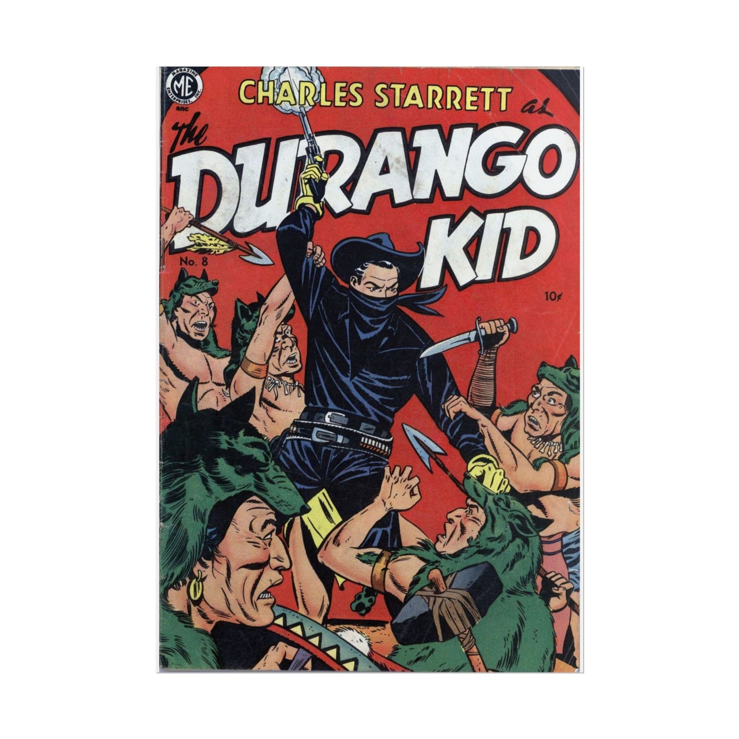 1950s Durango Kid Comic Book Cover Poster Print - Old School Male 