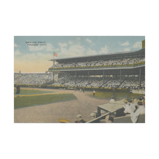 Vintage Swayne Field Canvas Print - Nostalgic Toledo Ohio Artwork for Home & Office Decor