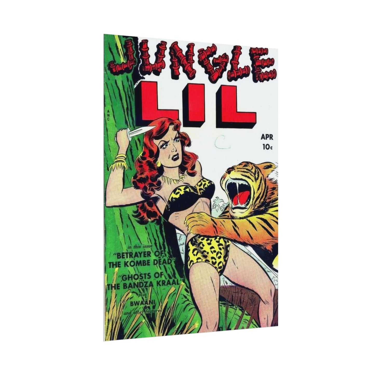 Retro Comic Jungle Lil Rolled Poster