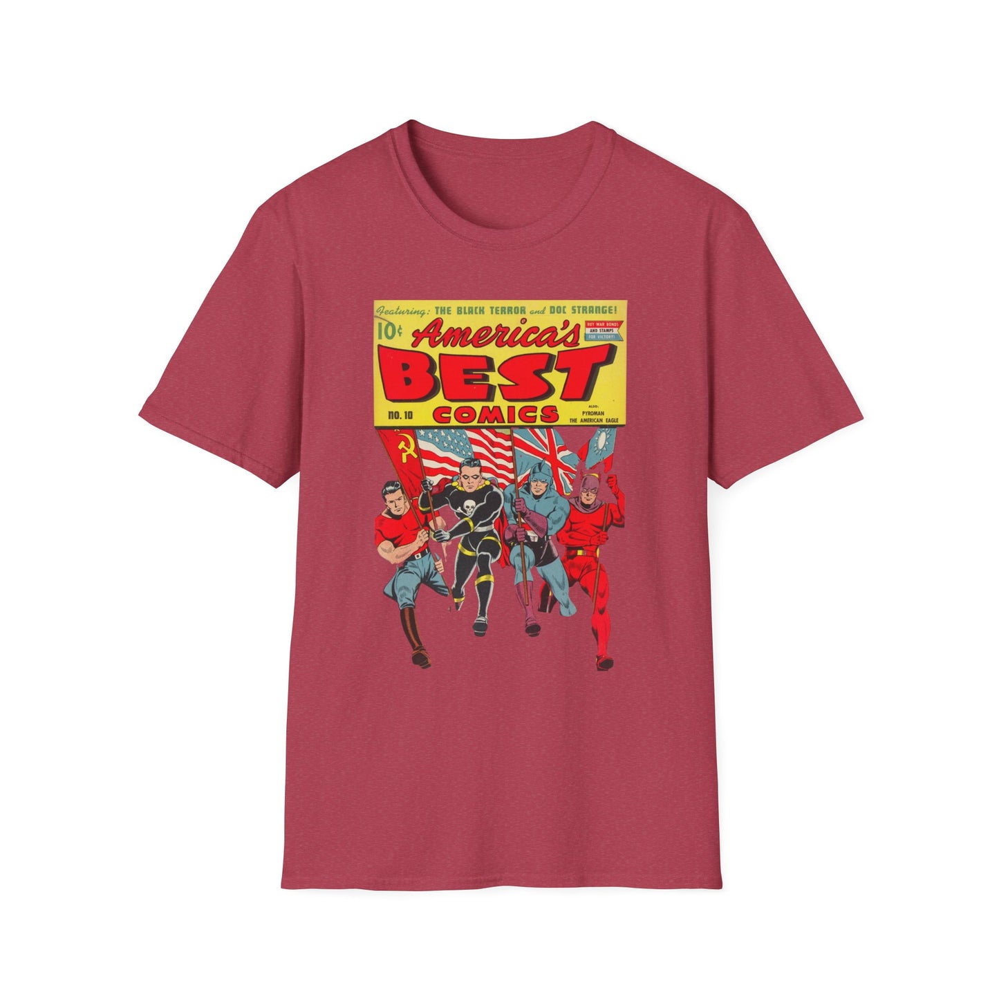 Retro America's Best Comic Book T-Shirt - Unisex Softstyle Tee for Comic Fans & Enthusiasts