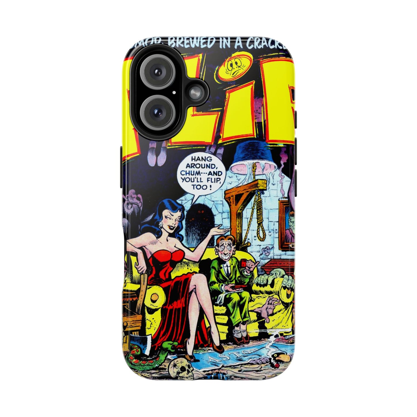 Vintage Comic Book Style Heavy-Duty Phone Cases - Old School Male 