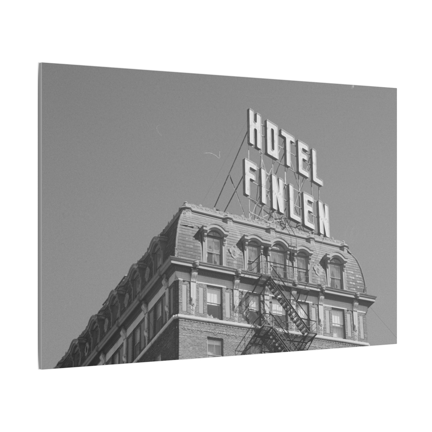 Vintage Hotel Finlen Butte Montana Canvas Print