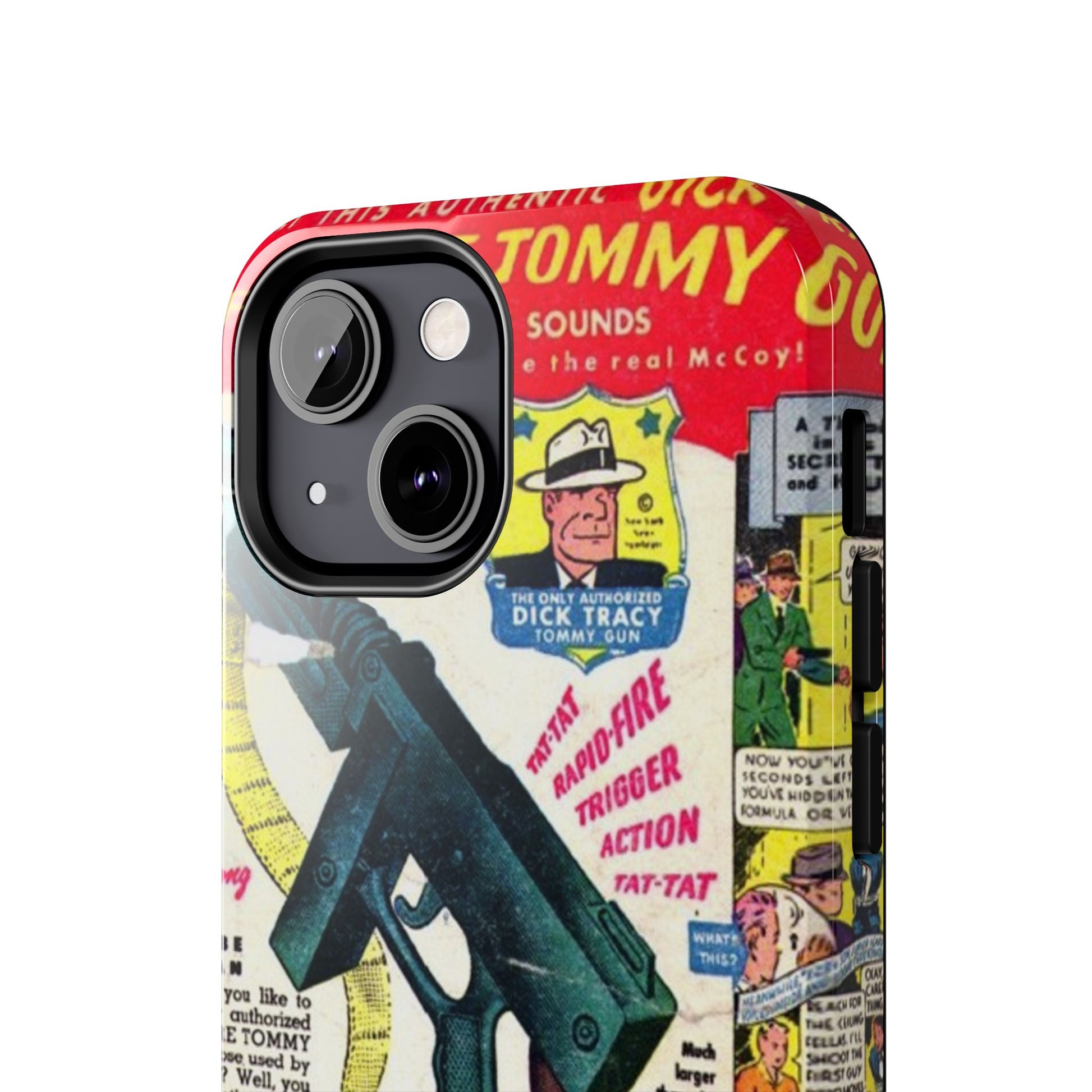 Dick Tracy Tommy Gun Vintage-Inspired Tough Phone Cases - Old School Male 