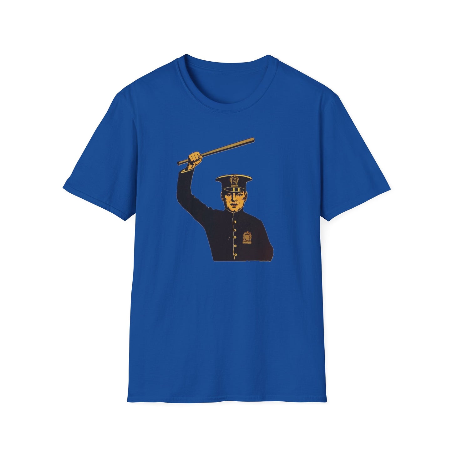 Vintage Policeman with Nightstick Unisex Softstyle Tee