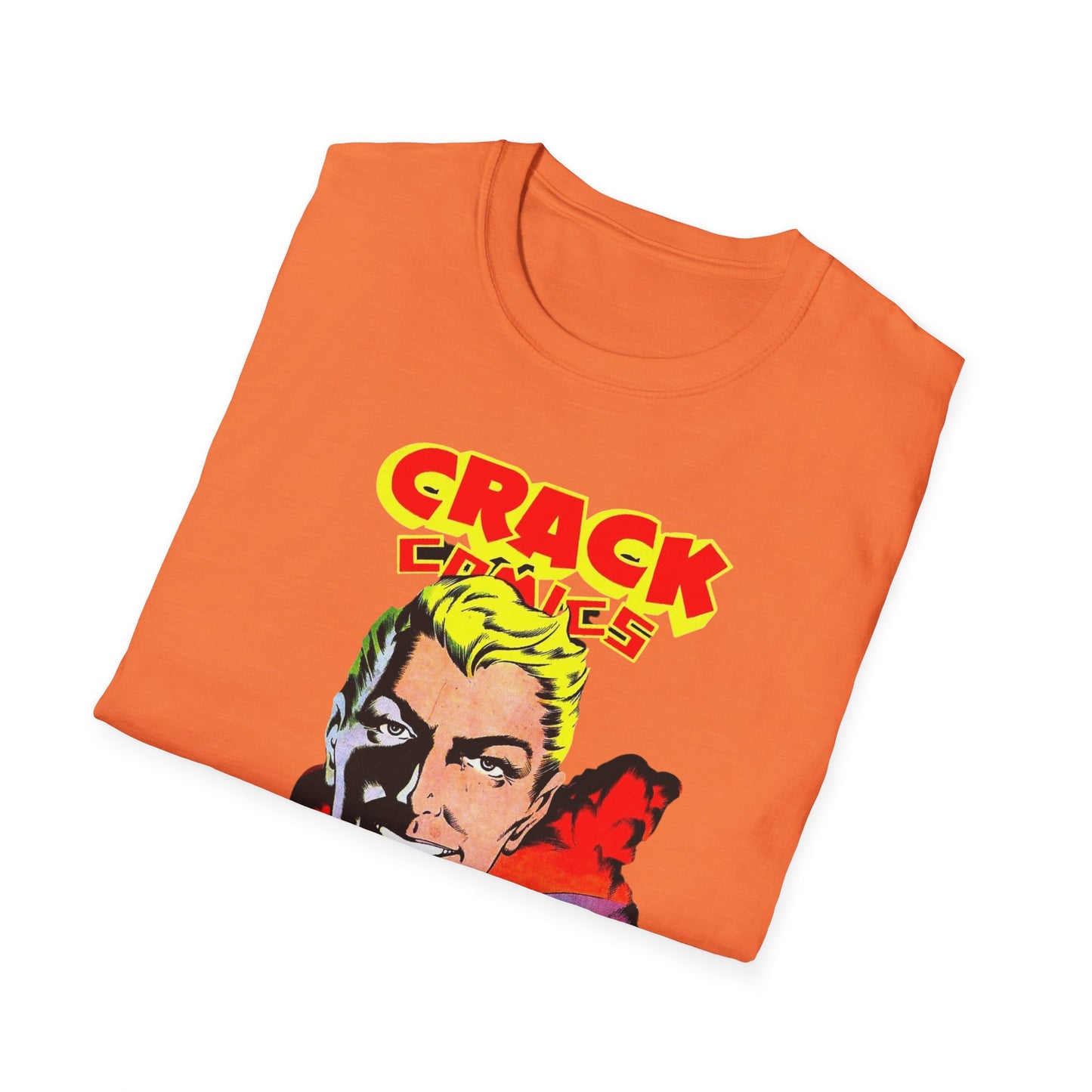 Vintage Comic T-Shirt - Retro Crack Design in Soft 100% Cotton for Comic Fans