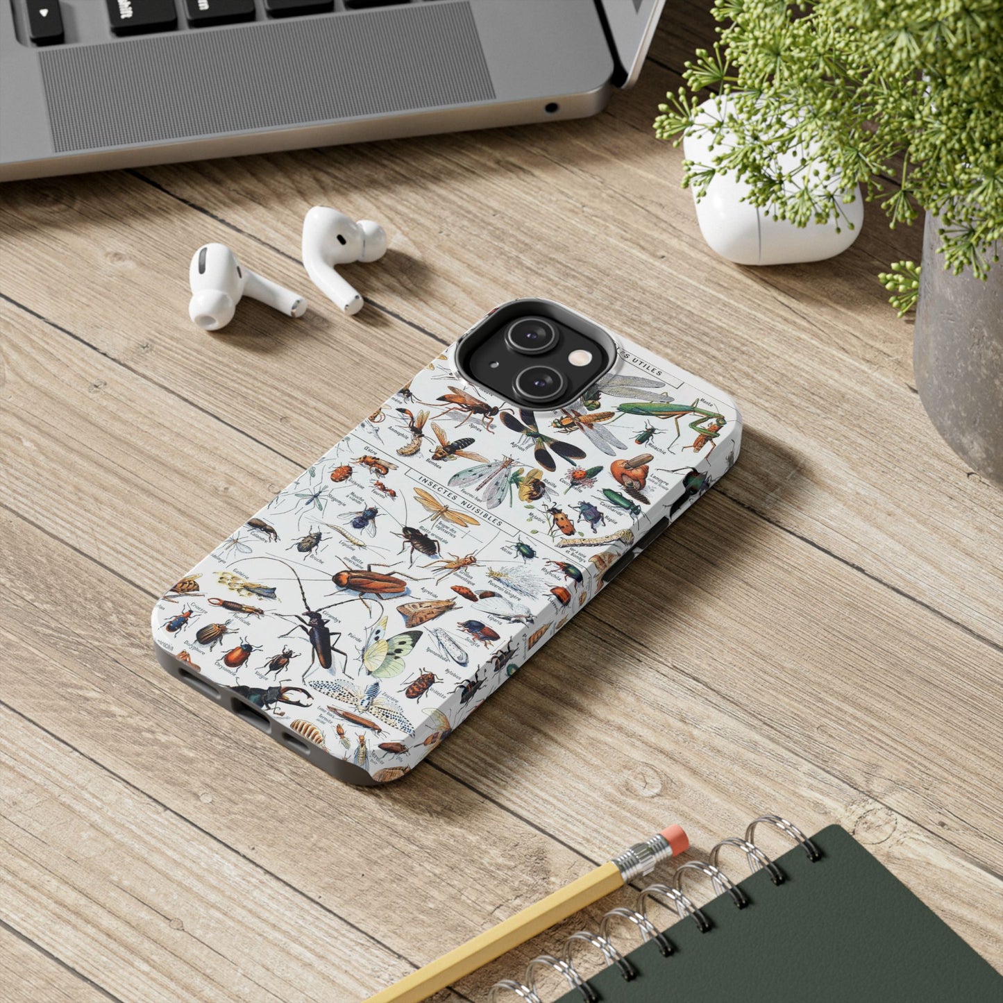 Insect-Themed Impact-Resistant Phone Cases - Old School Male 