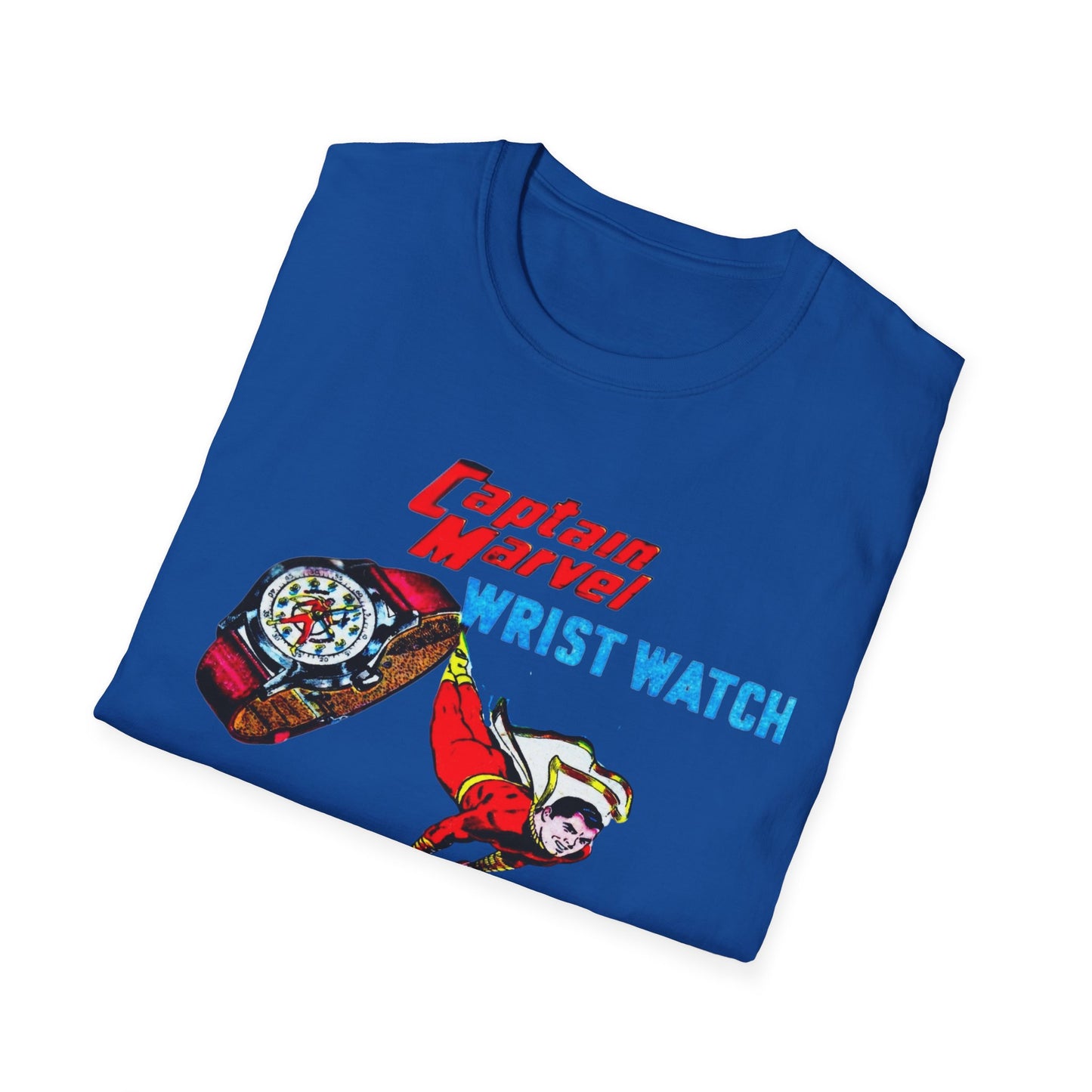 Retro Vintage T-Shirt: 1948 Captain Marvel Wristwatch Ad Unisex Softstyle Tee