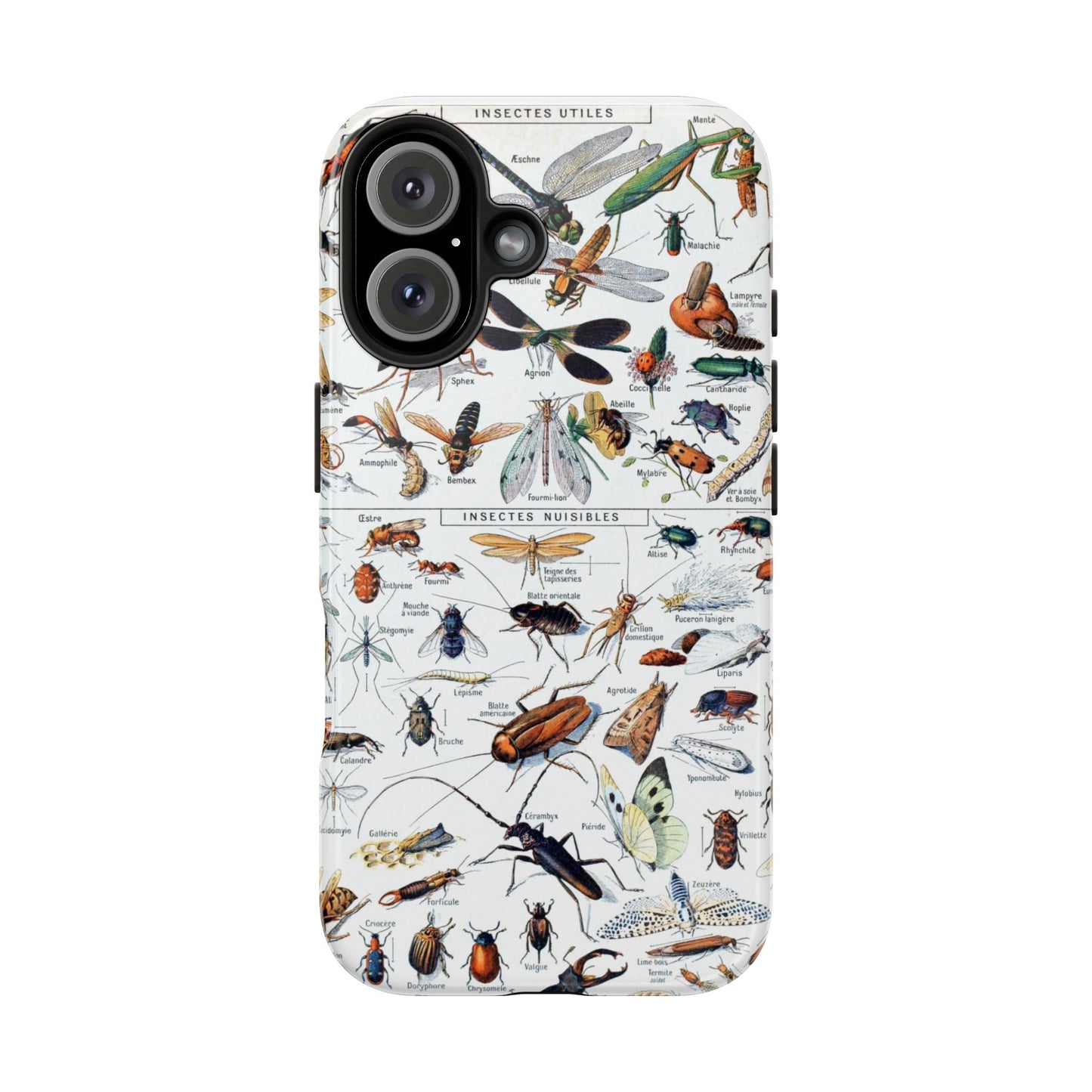 Insect-Themed Impact-Resistant Phone Cases - Old School Male 