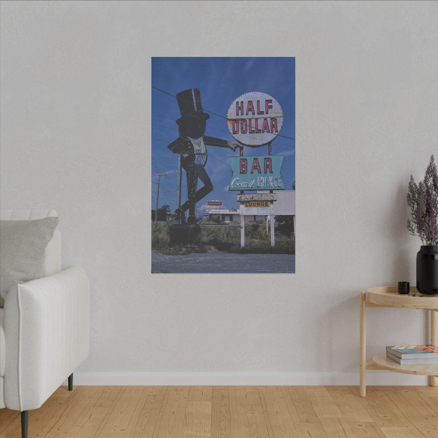 Retro Abandoned Half Dollar Bar Canvas Print