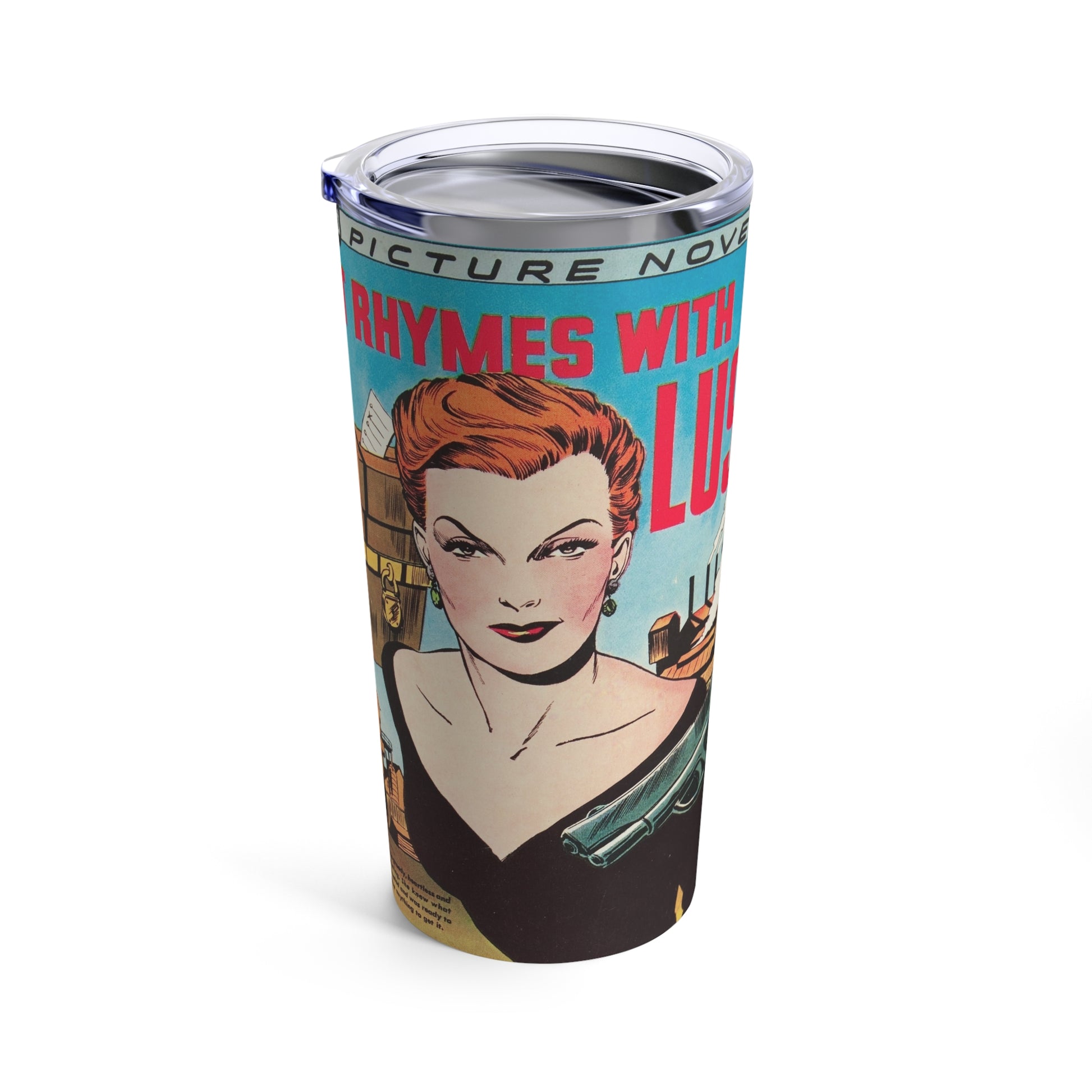 Vintage-Inspired Comic Book Tumbler 20oz - Old School Male 