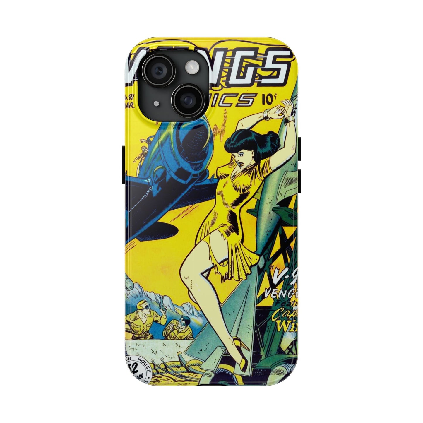 Vintage Comic Book Phone Case - Retro Design Shield - Old School Male 