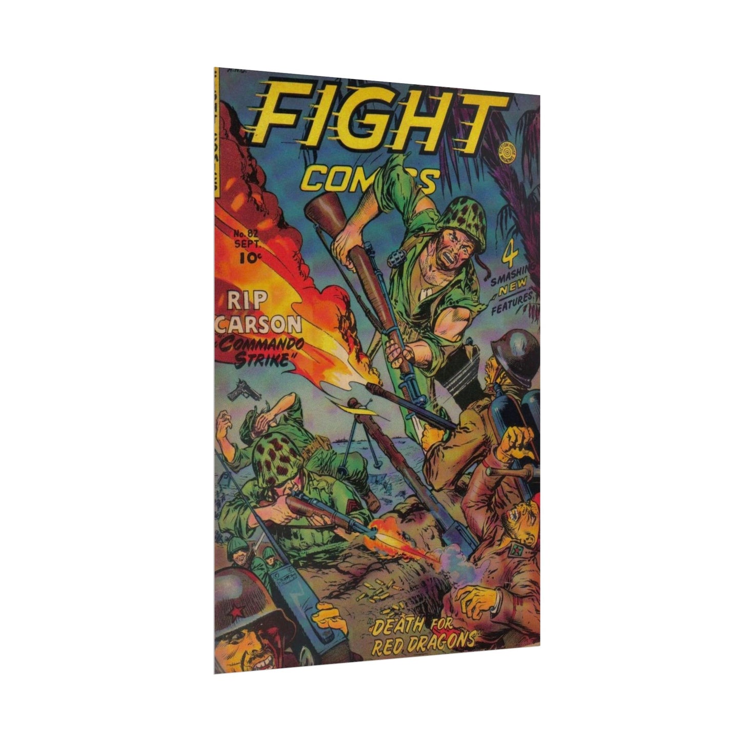 Retro Fight Comics Poster Print