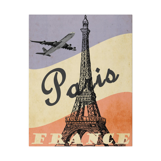 Nostalgic Paris France Canvas Print - Old School Male 