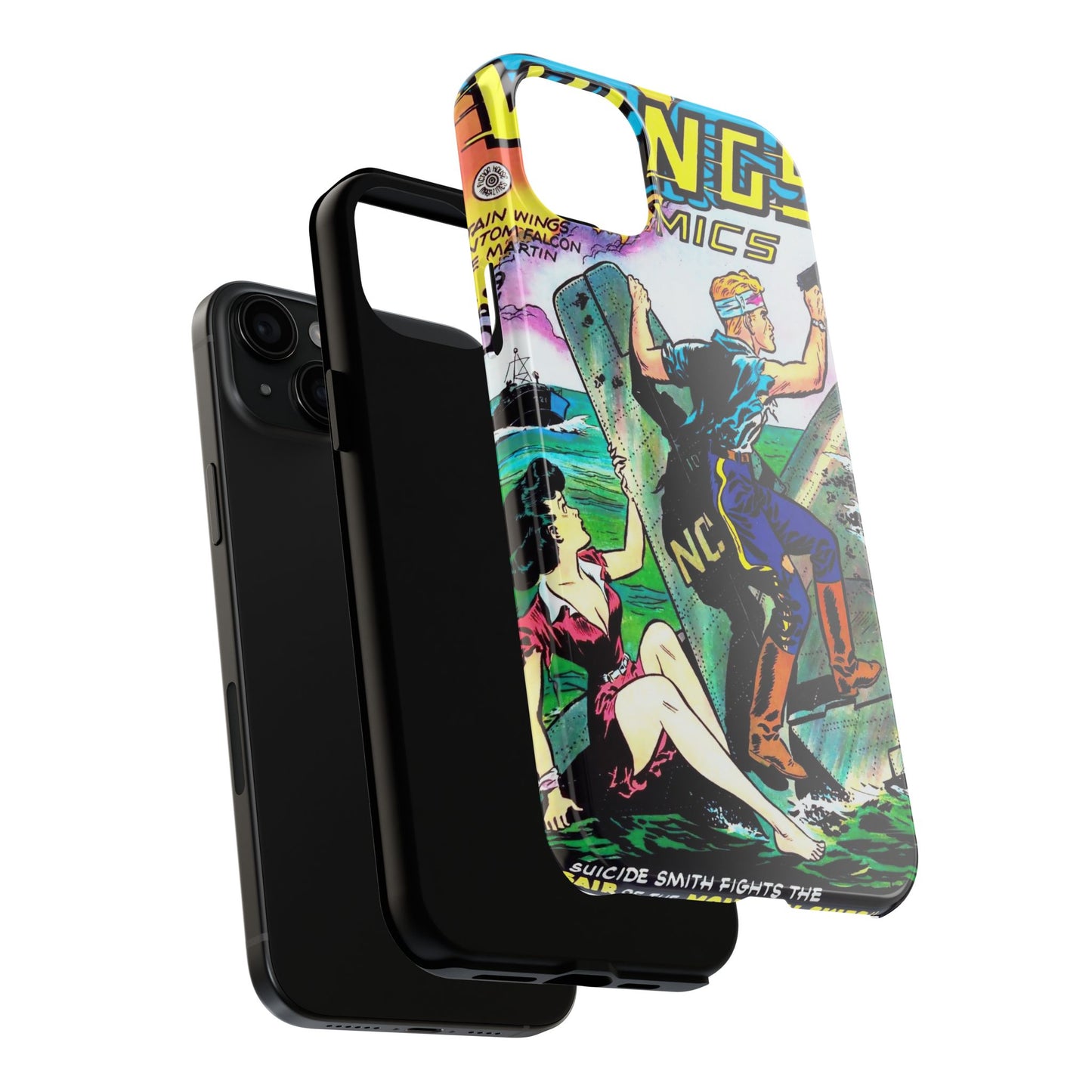 Retro Wings Comics Cover Tough Phone Cases