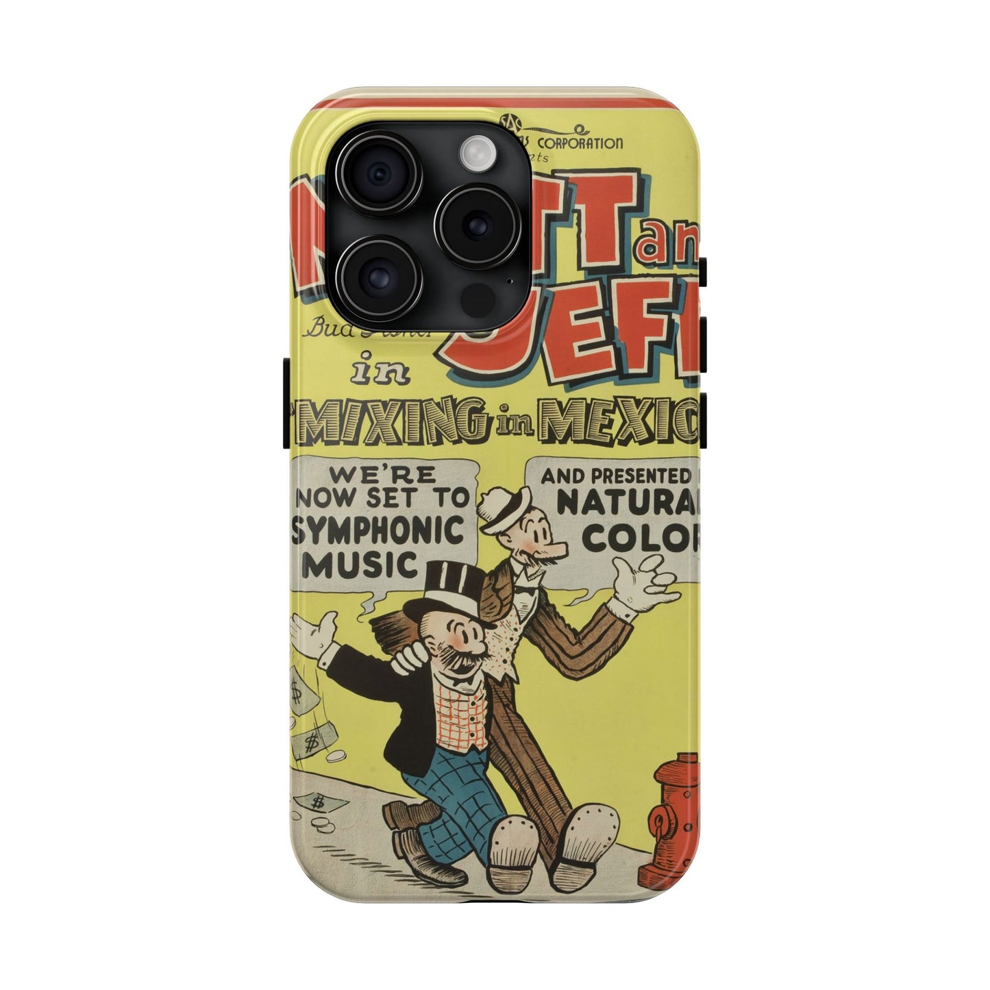 Durable Mutt and Jeff Phone Protection Cases - Old School Male 