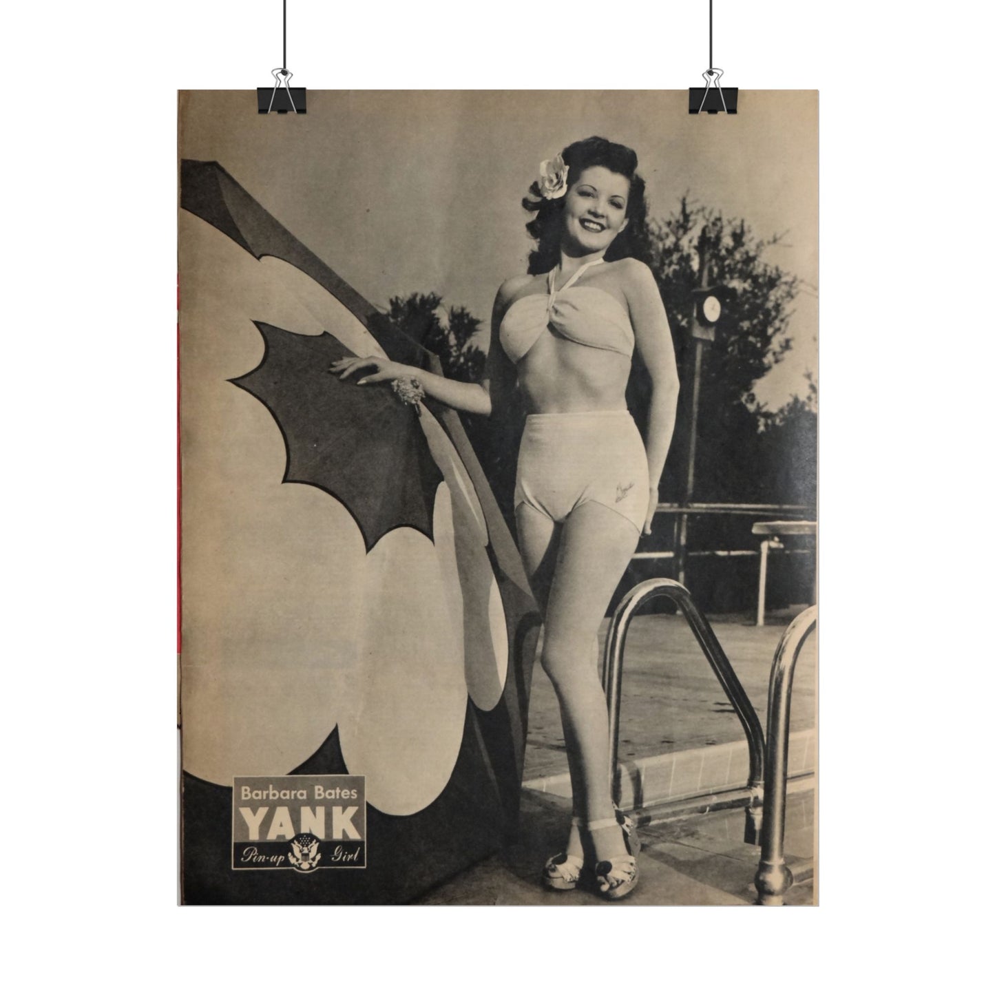 Pin Up Girl Barbara Bates Rolled Poster