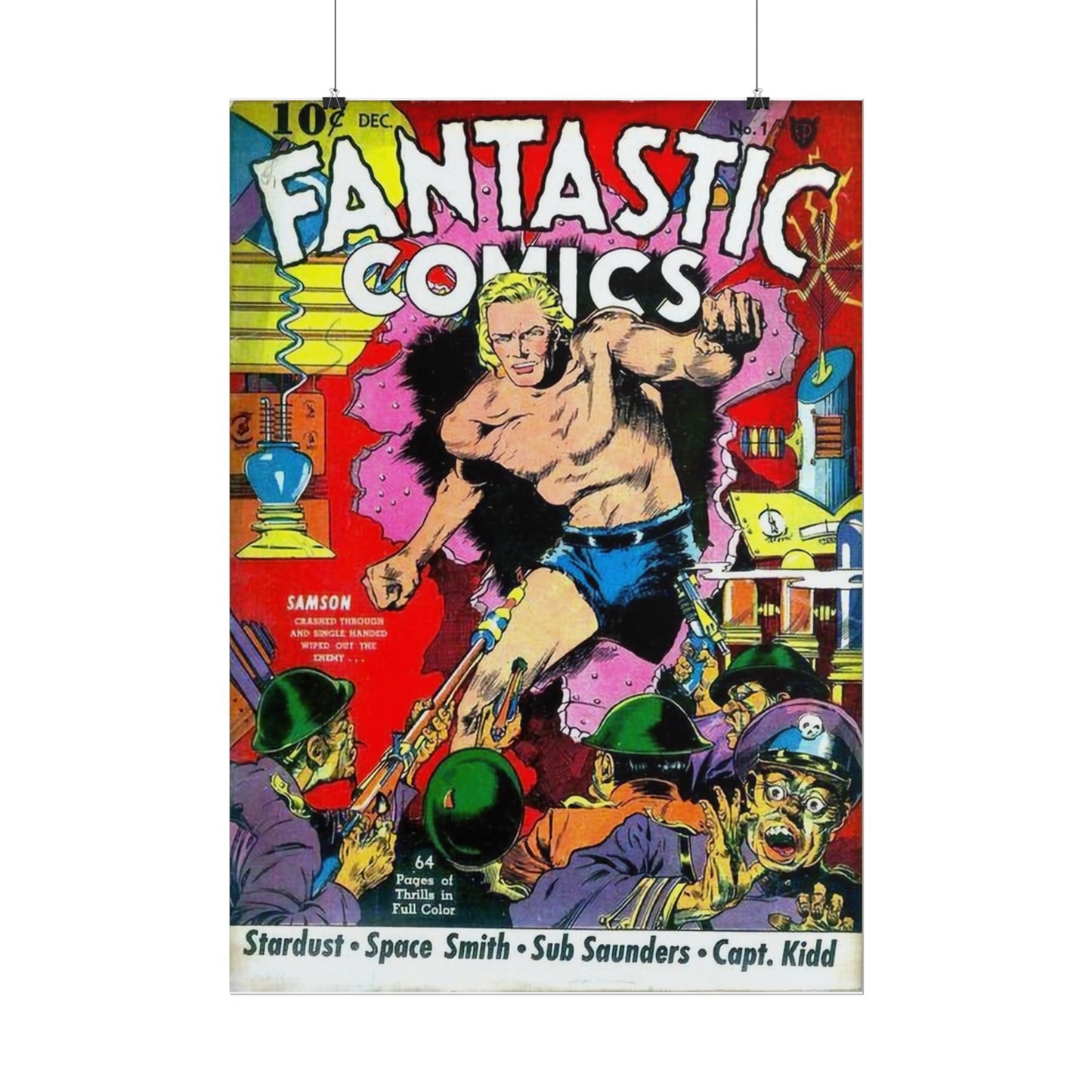 1950s Fantastic Comics Cover Poster Print