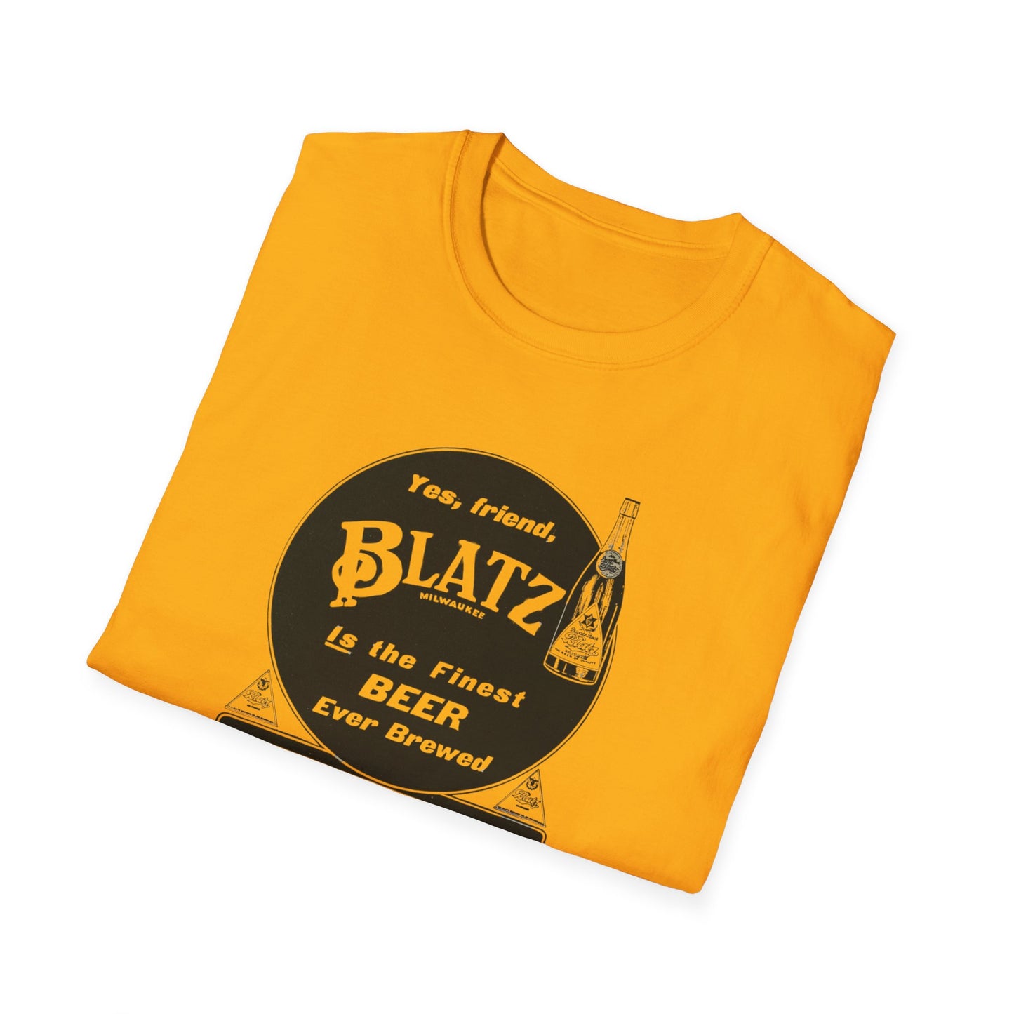 Vintage Blatz Brewing T-Shirt | 100% Cotton Retro Tee for Beer Lovers & Collectors